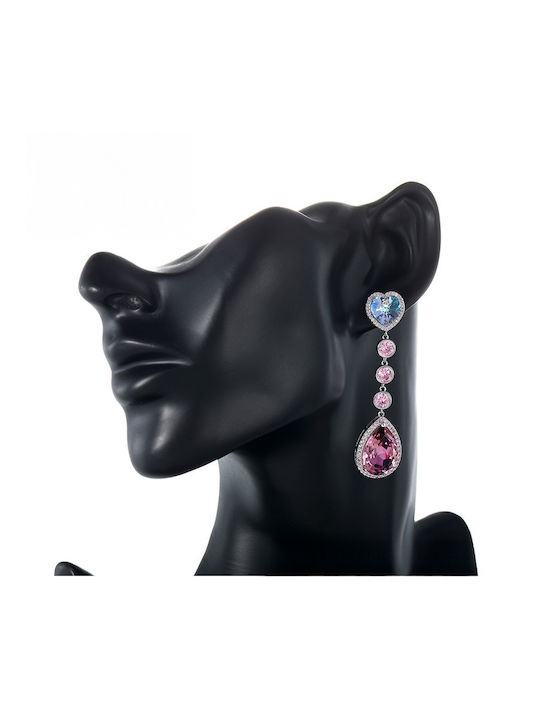 Chrysothemiss Γυναικεία Σκουλαρίκια Aurora Blush Drops Μωβ Κρύσταλλο Ροζ Πέτρες & Επίστρωση Πλατίνας Chrysothemiss Γυναικεία Σκουλαρίκια Aurora Blush Drops Μωβ Κρύσταλλο Ροζ Πέτρες & Επίστρωση Πλατίνας