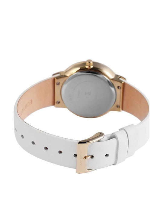 Just Watch Women's Watch with White Leather Strap