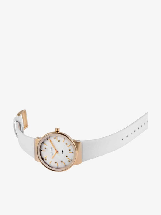 Just Watch Women's Watch with White Leather Strap