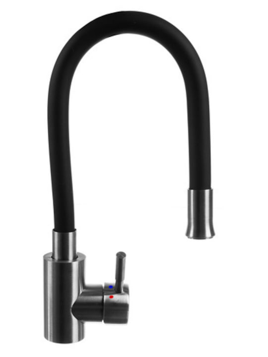 Ruhhy Counter Flexible Black Kitchen Faucet