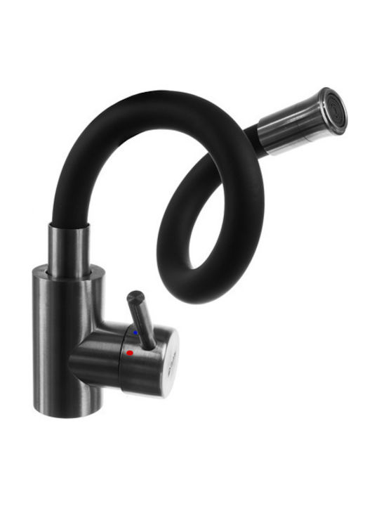 Ruhhy Counter Flexible Black Kitchen Faucet