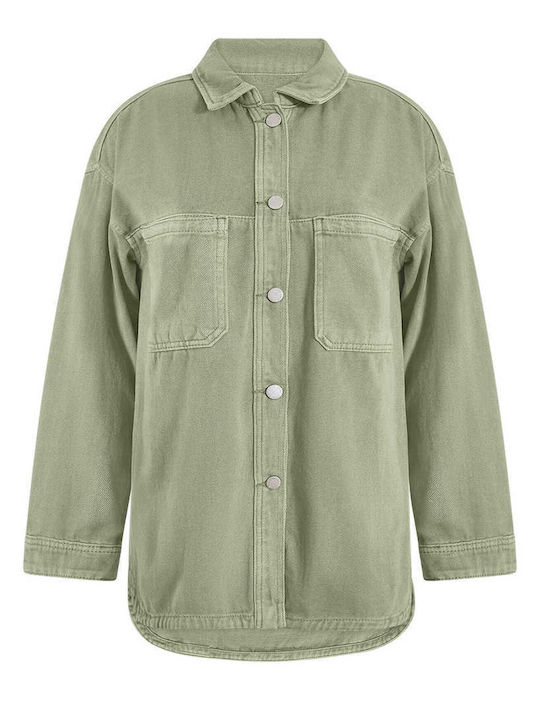 Celestino Lang Damen Jeansjacke Khaki Skroutz Germany - Main Image