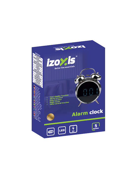 Izoxis Tisch-Digitaluhr mit Wecker Transparent