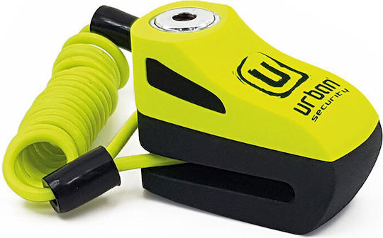 Urban Motorcycle Disc Brake Lock with 5.5mm Pin in Yellow