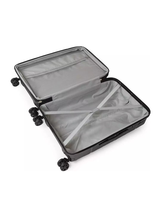 Newcom Cabin Hard Travel Suitcase Black with 4 Wheels Height 55.5cm