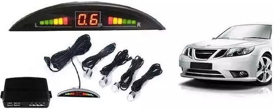 Car Parking System with Screen and 4 Sensors 22mm in Black Color