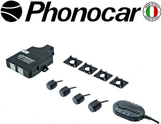 Phonocar Car Parking System with Buzzer and 4 Sensors in Black Color