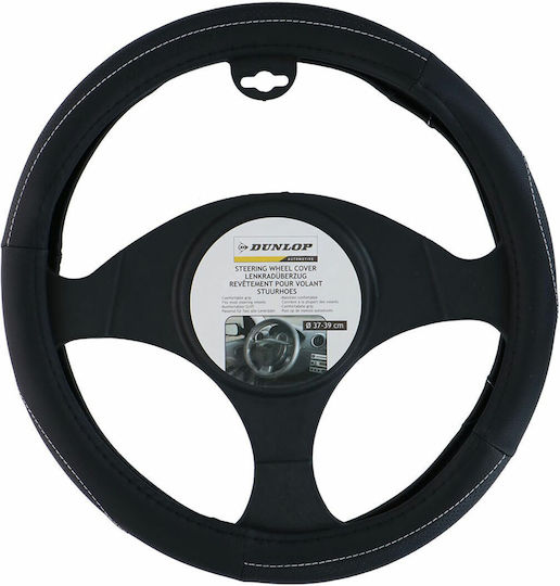 Dunlop Auto-Lenkradabdeckung mit Durchmesser 38cm Synthetisch Schwarz