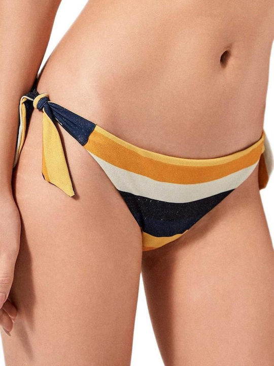 Bikini Slip with Ties Striped