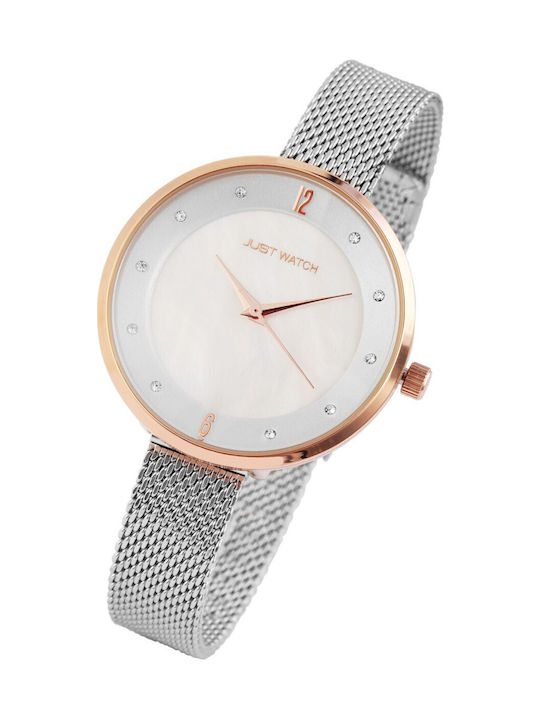 Just Watch Women's Watch with Silver Metal Bracelet