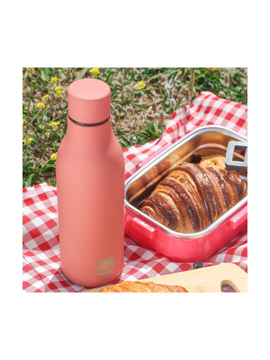 Ecolife Inox Thermo Lunch Box Double Wall Rectangular Pink 850ml