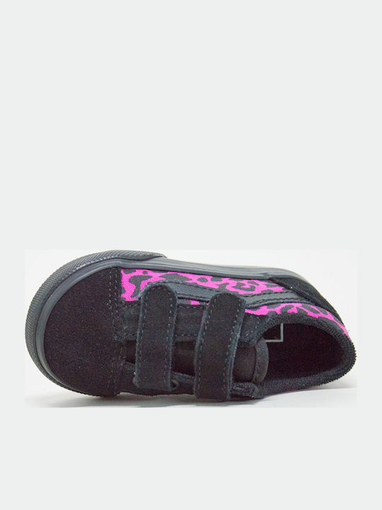 Old Skool V Kids Sneakers with Hoop & Loop Closure Black