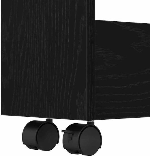 vidaXL Επιδαπέδια Ραφιέρα Μπάνιου Ξύλινη 70x60x18cm Μαύρη