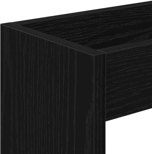 vidaXL Boden Badezimmerregal Hölzernes 70x60x18cm Schwarz