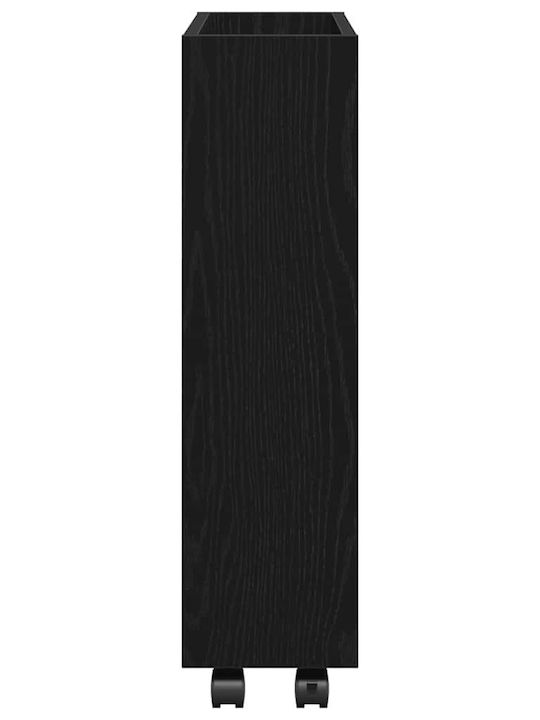 vidaXL Επιδαπέδια Ραφιέρα Μπάνιου Ξύλινη 70x60x18cm Μαύρη