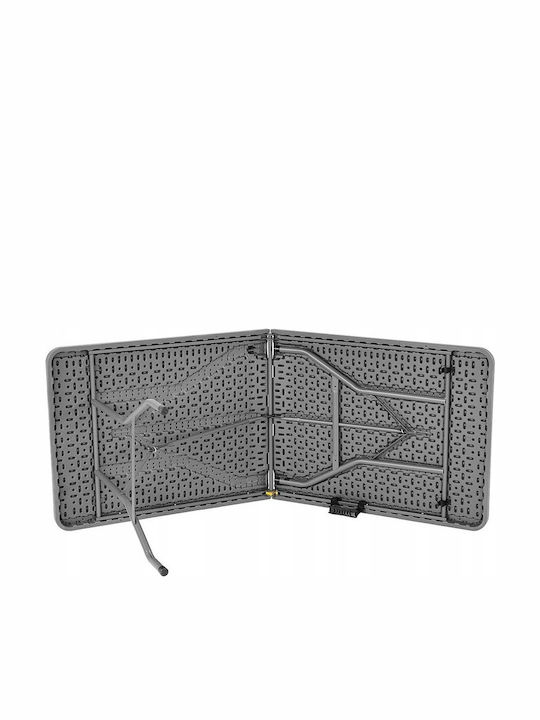 Masă Metalică Catering Pentru Exterior Pliabilă Gri 180x70x74 cm