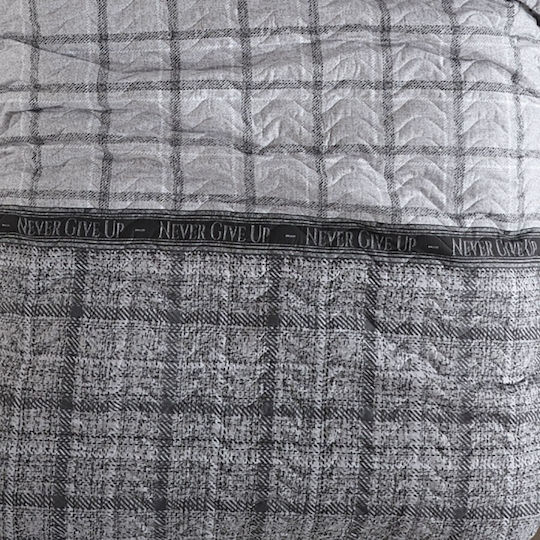 Clasy Home Κουβερλί Σετ Μονό Gray 160x220cm 2τμχ