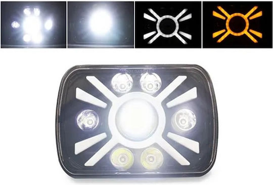 Raistar Ορθογώνιος Προβολέας Αυτοκινήτου LED 45W 1τμχ