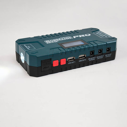 Bormann Pro BBC8520 Φορητός Εκκινητής Μπαταρίας Αυτοκινήτου 12000mAh με Power Bank / USB / Φακό 12V