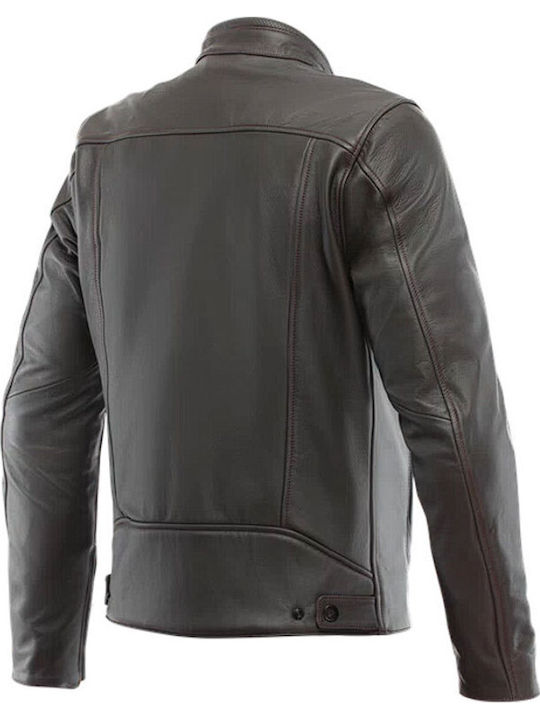 Dainese Men's Motorcycle Jacket Leather 4 Seasons Brown