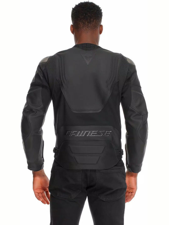 Dainese Racing 5 Καλοκαιρινό Ανδρικό Μπουφάν Μηχανής Δερμάτινο Μαύρο