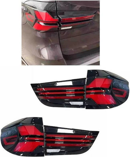 Taillights Set Bmw X5 F15 2013-2018 Led Bar Upgrade To G05 Lci Look Smoke