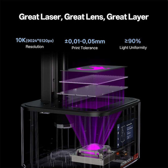 Anycubic Photon Mono 4 Ultra Αυτόνομος 3D Printer Ρητίνης με Σύνδεση USB