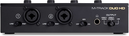 M-Audio M-Track Duo MI/EM/000089 Εξωτερική Επαγγελματική Κάρτα Ήχου με Σύνδεση USB