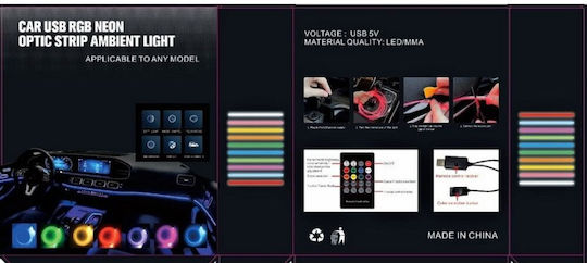 Led Rgb Neon Wire Idealstore Usb Connector 5v Power Supply 9m Length Includes Connector Plug Comes Remote Control Easy To Install