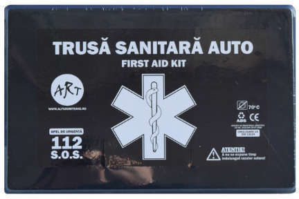 Set de Urgență Auto cu Farmacie, Extinctor, Triunghi de Siguranță și Vestă Reflectorizantă