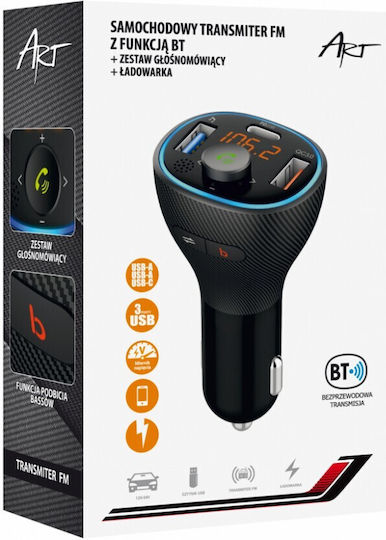 Art FM Transmitter Αυτοκινήτου με Bluetooth / USB