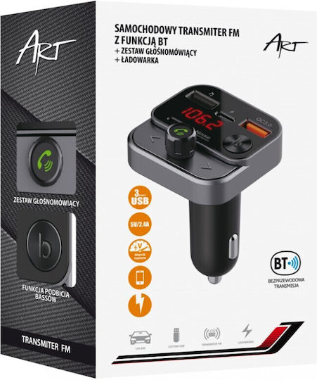Art FM Transmitter Αυτοκινήτου με Bluetooth / USB