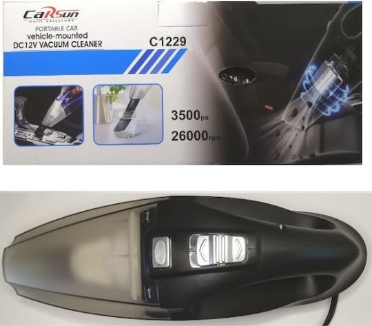 Carsun C1229 Car Handheld Vacuum Dry Vacuuming / Liquids with Lighter Cable 12V