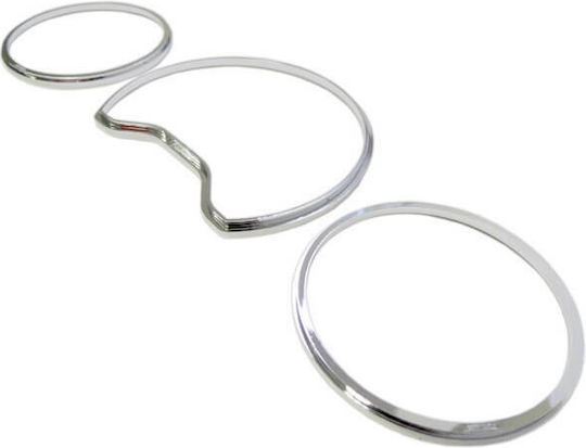 Carner Δαχτυλίδια Καντράν για Mercedes-Benz E-Class W210 1996-2000 Χρώμιο