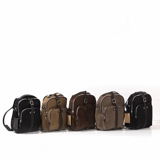 Unit Garage U033 Suede Jet Black Motorcycle Tank Bag with Straps 23lt
