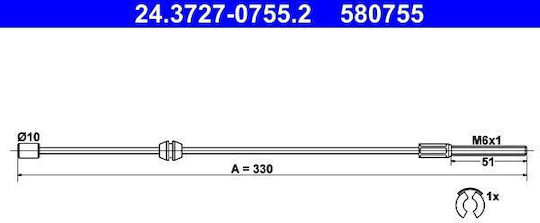Cablu frână de mână Opel Corsa C F08 F68 Ate 24372707552