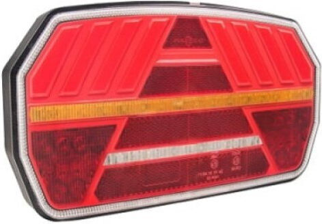 Idealstore Lampă Spate Dimensiuni 240 X 130 Led 5 Funcții Semnalizare Dinamică Marșarier Ceață Poziție Frână Stop Marșarier Ip67 Dreapta