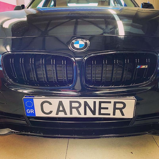 Carner Καρδιές Μάσκας για Bmw 3 F30 / F31 2011-2018 M4 Look Μαύρο Γυαλιστερό
