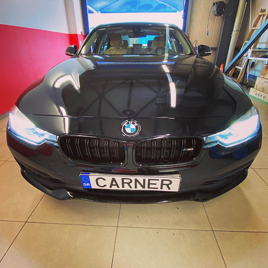 Carner Καρδιές Μάσκας για Bmw 3 F30 / F31 2011-2018 M4 Look Μαύρο Γυαλιστερό