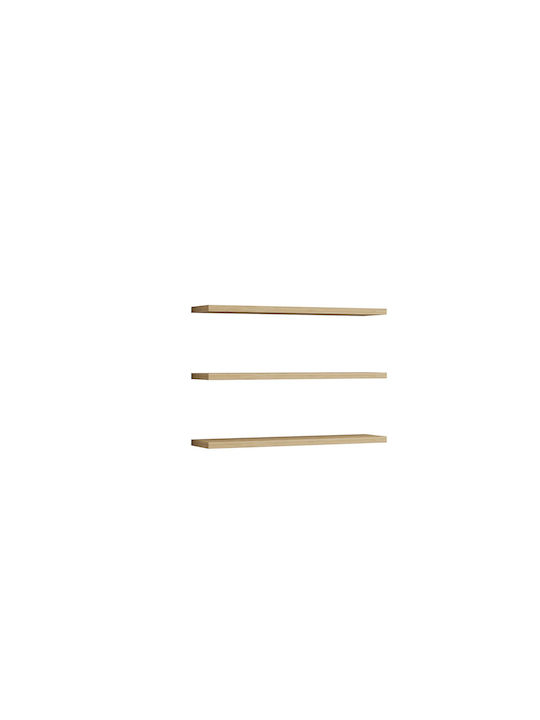 Boss Natural Wall Shelves (3 Pieces) 60x14.5x1.8cm