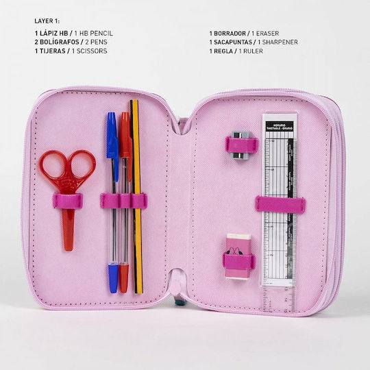 Cerda Minnie Mouse Pencil Case with 3 Compartments