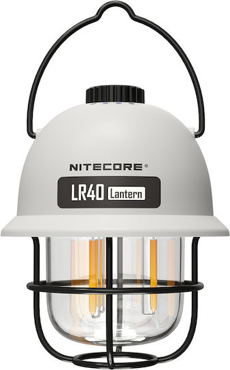 NiteCore LR40 Фенер LED Акумулаторен за Къмпинг с Фенерче и Powerbank 100 Лумена Зелен