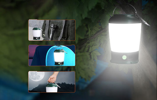 Superfire Φανάρι Led Επαναφορτιζόμενο για Camping με Φακό & Powerbank 320lm 9W