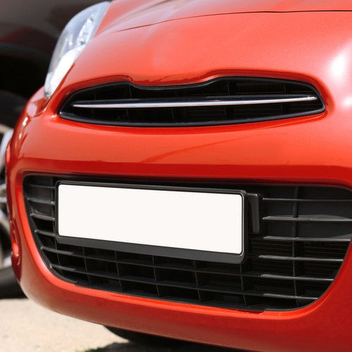 Xtrobb Car License Plate Frames Plastic 1 x 1cm Black 2pcs