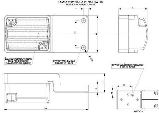 LKW-Volumenleuchten Rote Seitenmarkierungslichter Lampenfunktion 12 24 V 1 Stück