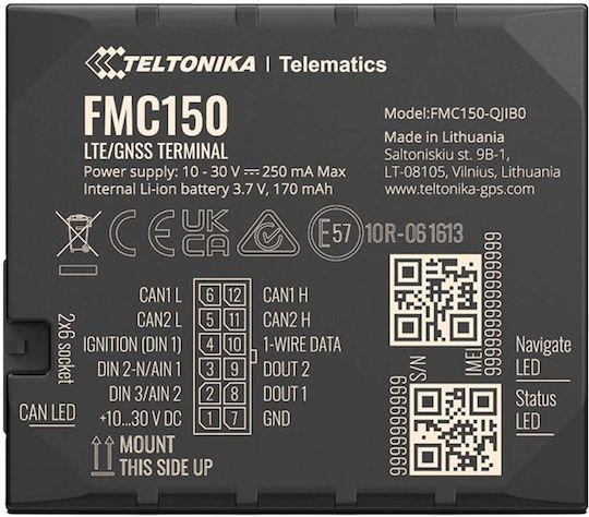 Teltonika GPS Tracker GSM / GPRS / GNSS / Bluetooth for Cars with Alarm