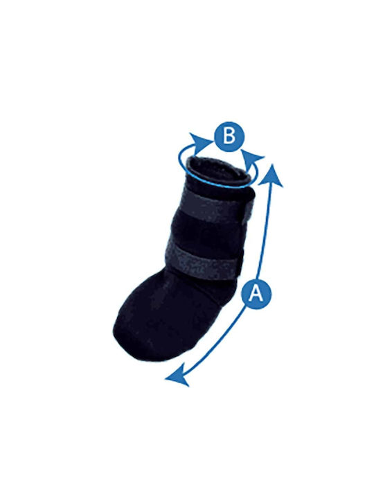 Pawise Shoes Dog Dog Booties Small 16x14cm Black in Black Color