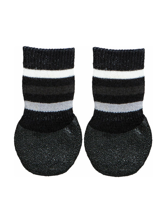 Trixie Socks Dog Non-slip Socks Black S/M 2pcs in Black Color