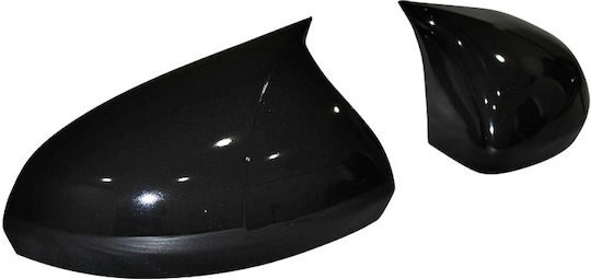 Set 2 Capace Oglindă Stil Batman Renault Captur 2020 Încoace Culoare Negru Pian Negru Lucios Instalare Ușoară Rezistent la UV Material Premium