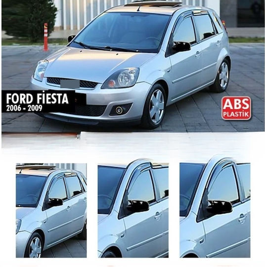 Set 2 Capace Oglindă Stil Batman Idealstore Ford Focus II Fiesta 2006 Fusion 2006 Culoare Negru Pian Negru Lucios Instalare Ușoară Rezistent la UV Material Premium